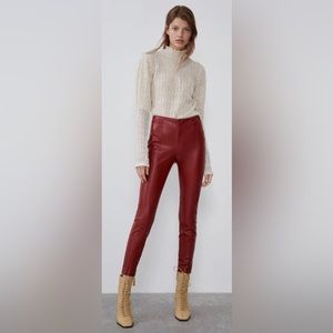NWT Zara Vegan Leather Pants (Insulated)